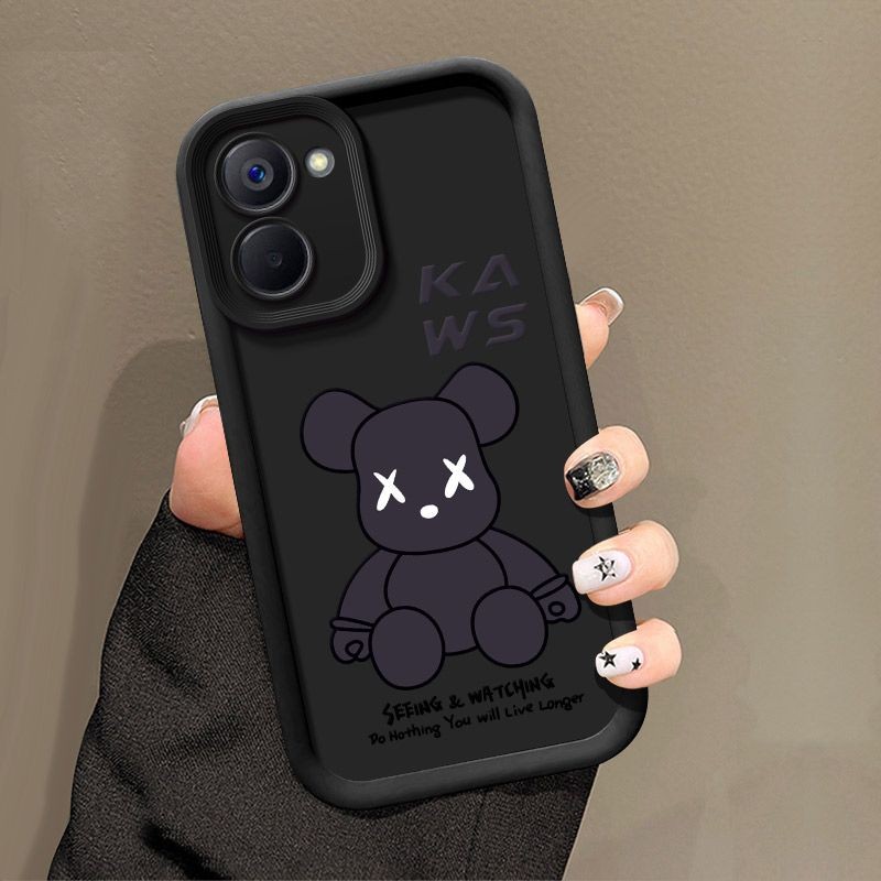 ปลอกสําหรับ VIVO Y03 Y03T 4G Y28S Y18 Y28 Y18S แฟชั่นแบรนด์การ์ตูนเรียบง่าย Kaws กรณีออกแบบใหม่กันกระแทกปกหลัง