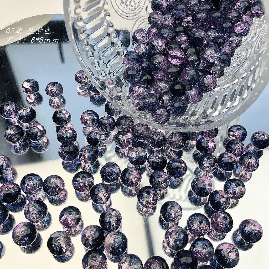 ลูกปัดแก้ว 20 ชิ้น ลูกปัดกระเทาะ ลูกปัดหยกเทียมแตก ลูกปัดหลวม ลูกปัดทำมือ DIY ลูกปัดสร้อยข้อมือ สร้อยคอ - รูปที่ 5