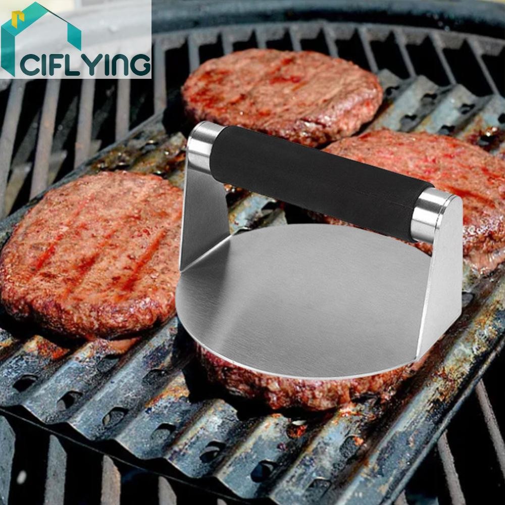 สแตนเลส 5.5 Smash Burger Press Round Grill Press สําหรับสเต็กแฮมเบอร์เกอร์ [Ciflying.th]