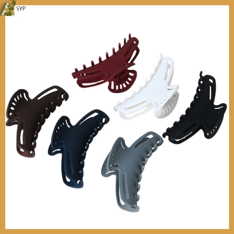 6 ชิ้น Bannana คลิปสําหรับผม Barrette ทรงผม Hairpin Big Grip Stylish Headdress Clamp การสร้างแบบจําล