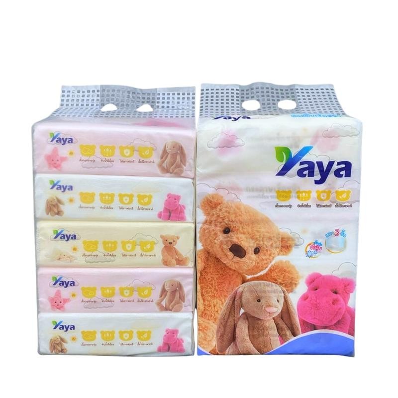 (2 หิ้ว 10 ห่อ) ทิชชู่ ลายหมี หนา 3 ชั้น ทิชชู่ yaya 1 หิ้ว เท่ากับ 5 ห่อ Tissue เช็ดหน้า  (1 หิ้ว 5 ห่อ) - รูปที่ 3