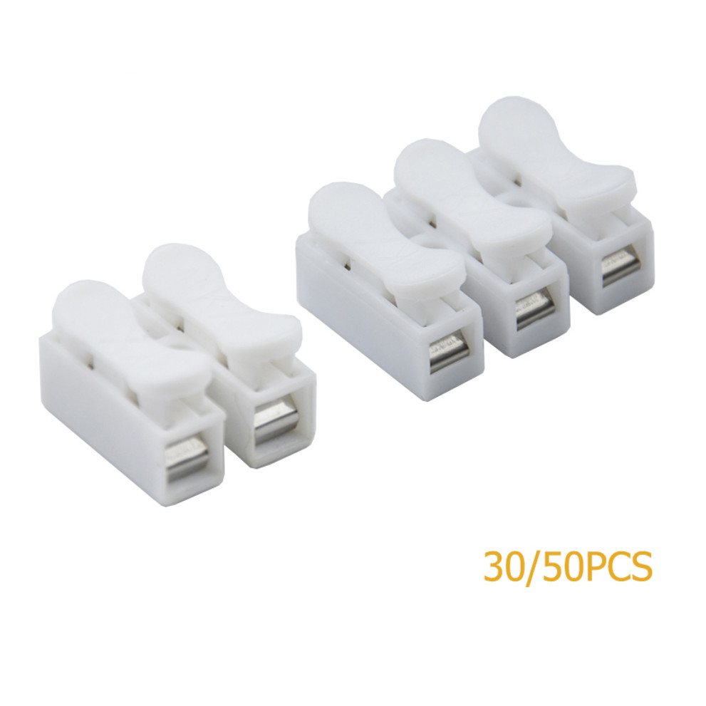 30 ชิ้น 2 3 Pins สายไฟตัวเชื่อมต่อ CH2 CH3 Quick Splice ล็อคขั้วต่อสายไฟชุดใหม่