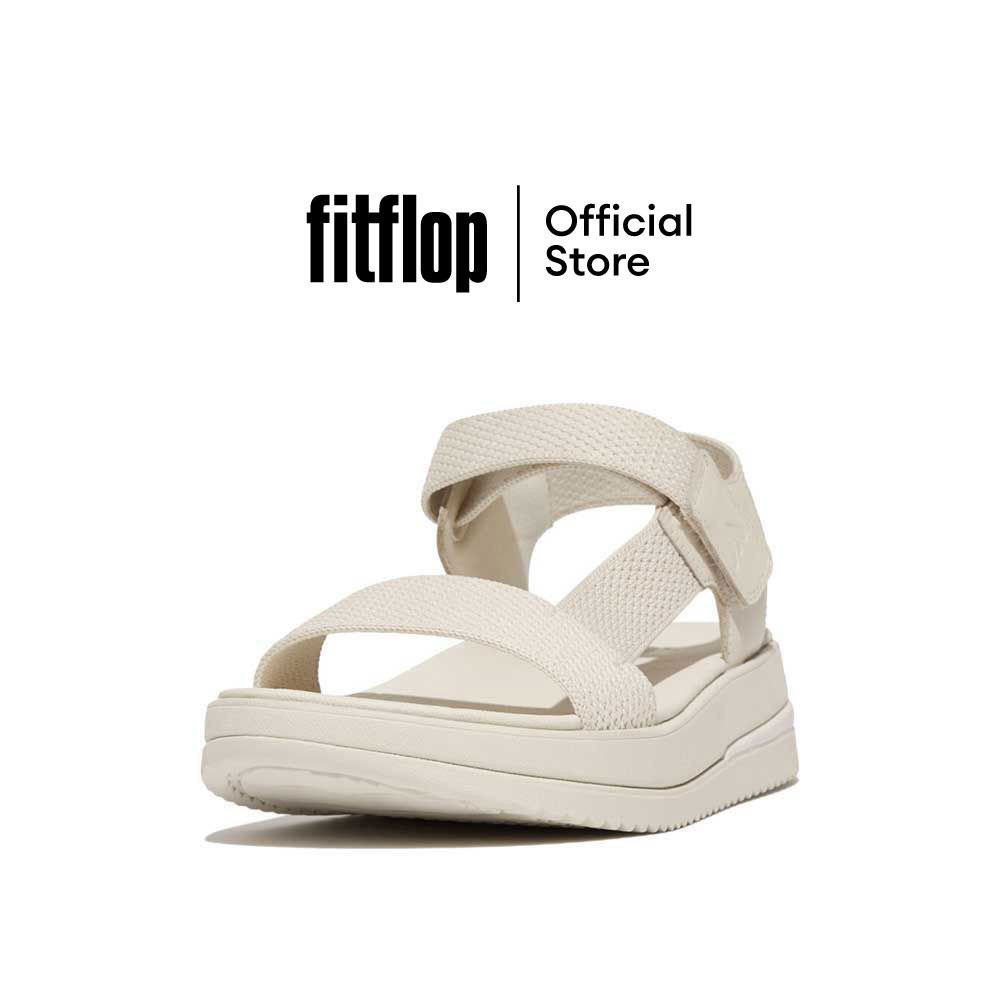FITFLOP SURFF TWO-TONE WEBBING/LEATHER รองเท้าแตะแบบรัดส้นผู้หญิง รุ่น HK1-A99 สี PARIS BEIGE