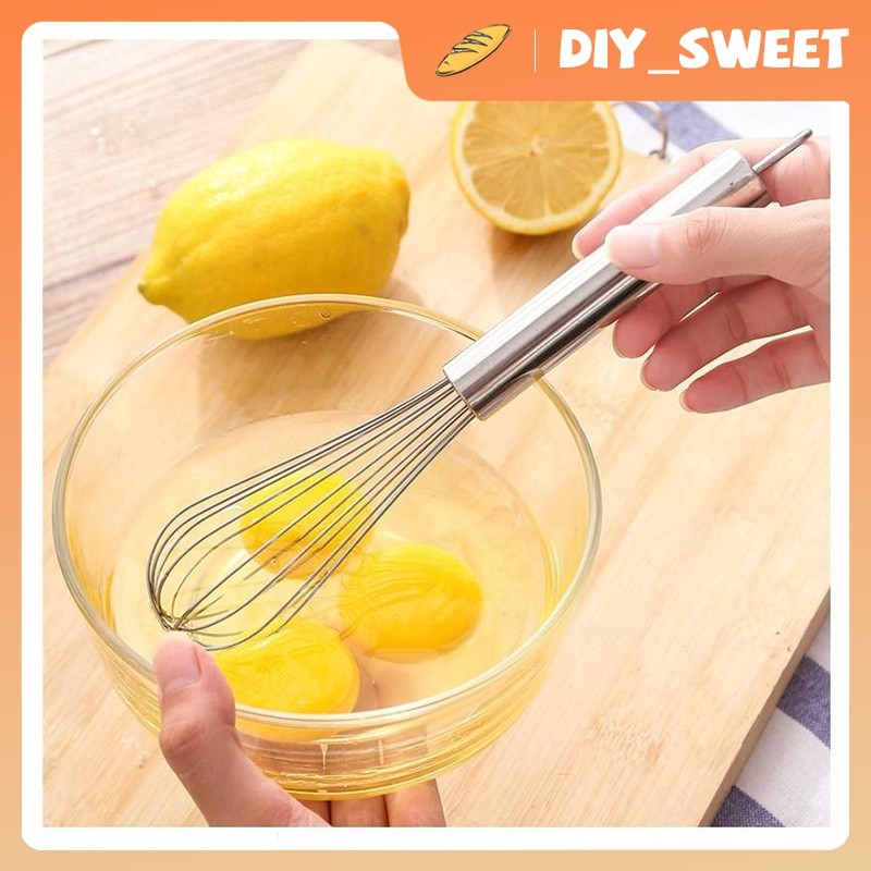 DIY_SWEET【COD】ตะกร้อตีไข่ สเตนเลส ขนาด 6/8/10/12 นิ้ว สําหรับห้องครัว