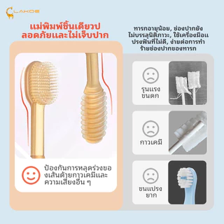 LAKOEMALL แปรงลิ้นเด็กทารก ที่แปรงลิ้นเด็ก 2ชิ้น ที่แปรงลิ้น สําหรับเด็กทารก 0-18 เดือน แปรงลิ้น แปรงสีฟันซิลิโคน