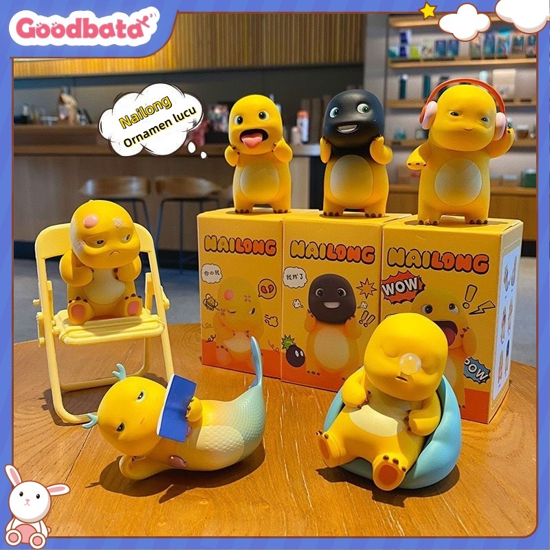 Goodbata ใหม่ Original Yellow Nailong Dino Mini Display รูปมินิน่ารัก Nailong Dino Burnt Display ของ