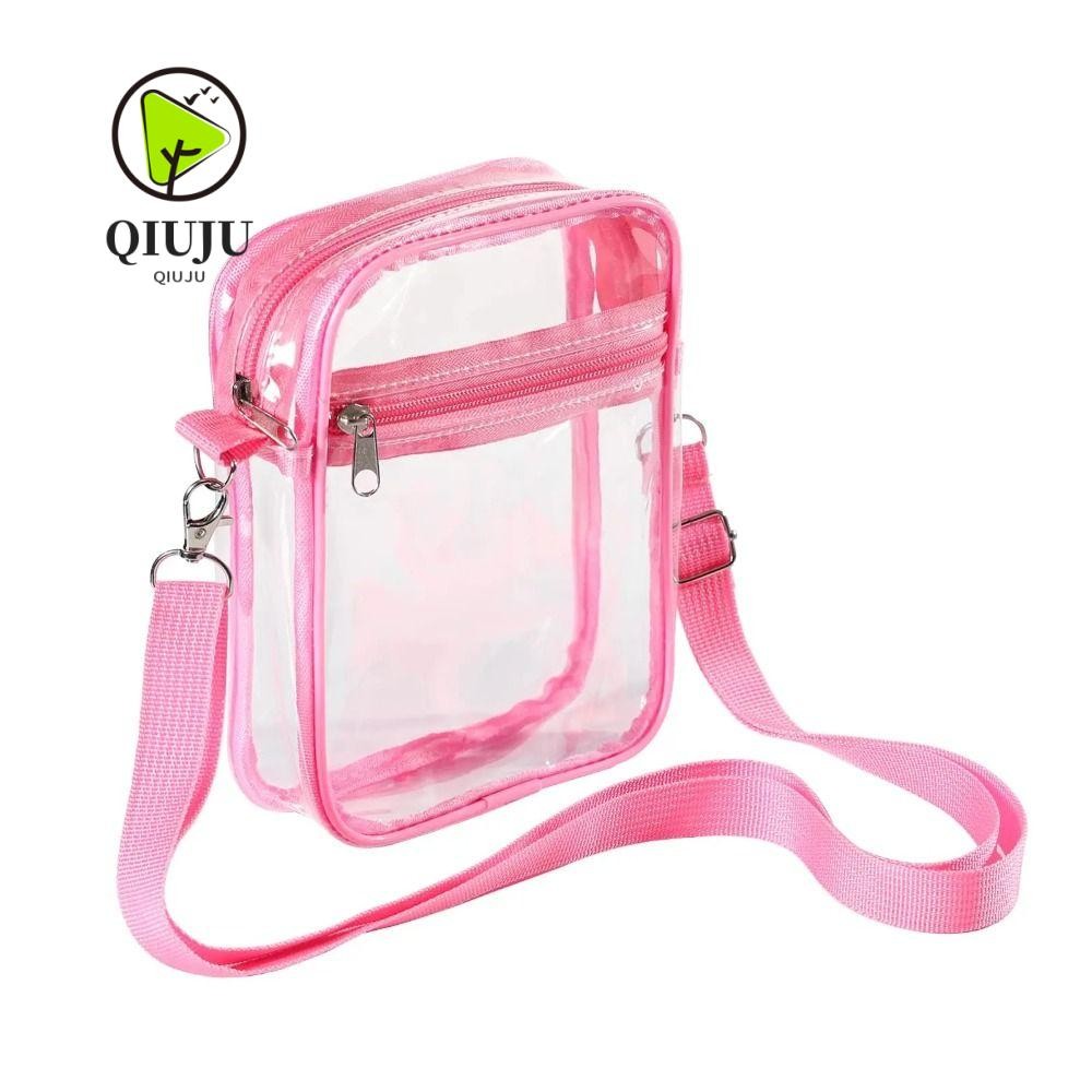 กระเป๋าใส QIJU, กระเป๋าสะพาย PVC Stadium ได้รับการอนุมัติ, กระเป๋าซิปกระเป๋าถือ Adjustabl