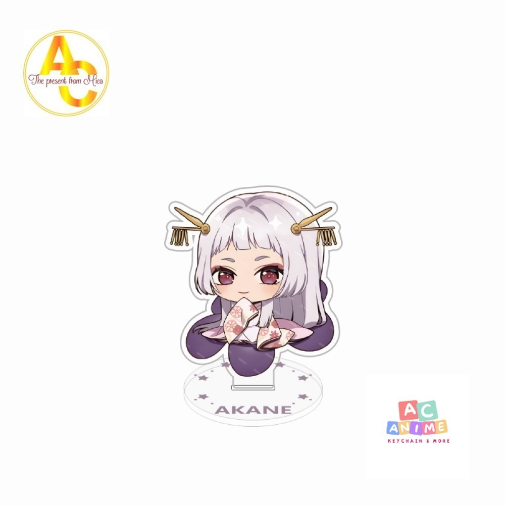 พวงกุญแจ สแตนดี้ ภาพวาดแก้ว Oshi No Ko Akuamarin Hoshino Ai Rubii Sarina Anime