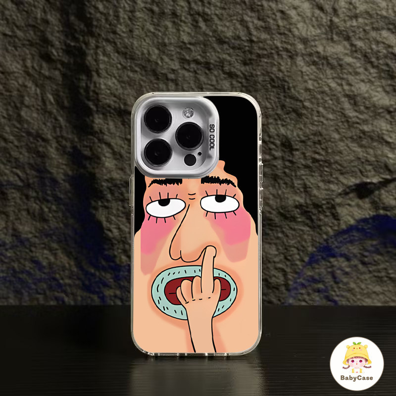 เคสไอโฟน11 สำหรับ iPhone 15 13 11 16 14 12 Pro Max 7 16 8 15 Plus XR X XS Max การ์ตูนตลกแฟชั่นผู้ชายที่น่าเกลียดปกอ่อน - รูปที่ 3