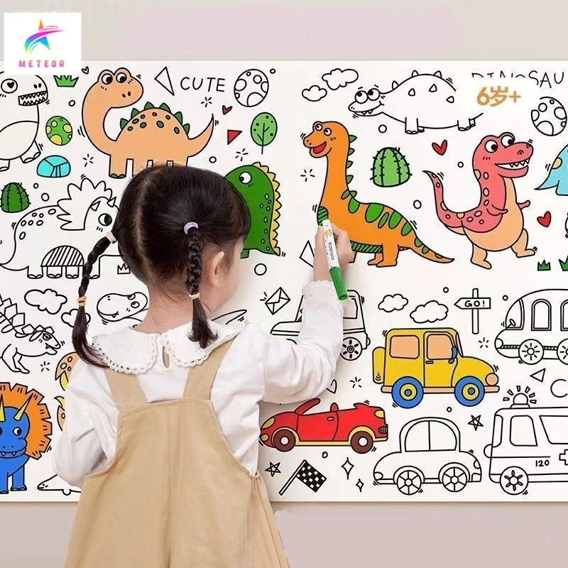3 เมตร/5 เมตร โปสเตอร์ระบายสียักษ์ ภาพระบายสี ยักษ์ กระดาษระบายสีแผ่นใหญ่ การออกกำลังกายความรู้สึกสี ลวดลายน่ารัก
