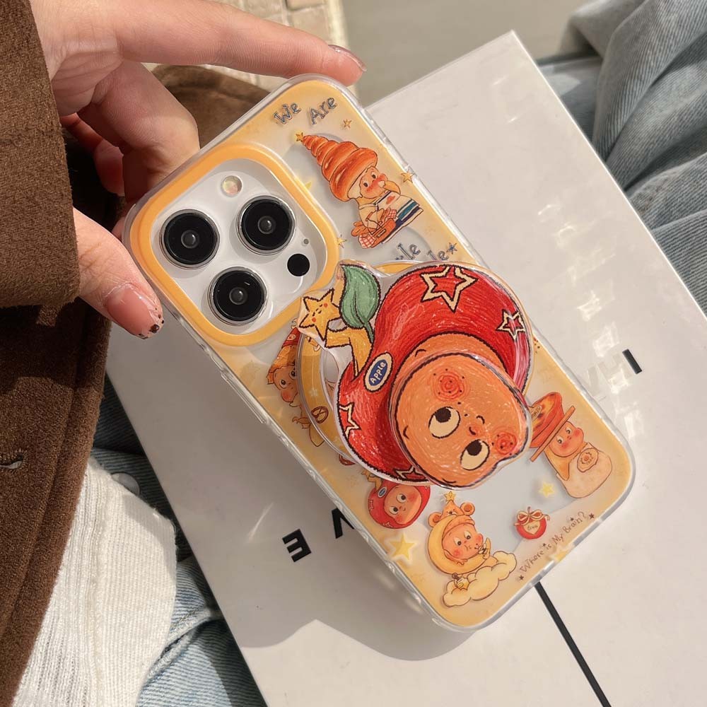 ที่วางแม่เหล็กคนดาวการ์ตูนน่ารักสําหรับ 16ProMax 15ProMax 14ProMax 13 ProMax IMD เคสโทรศัพท์แข็ง