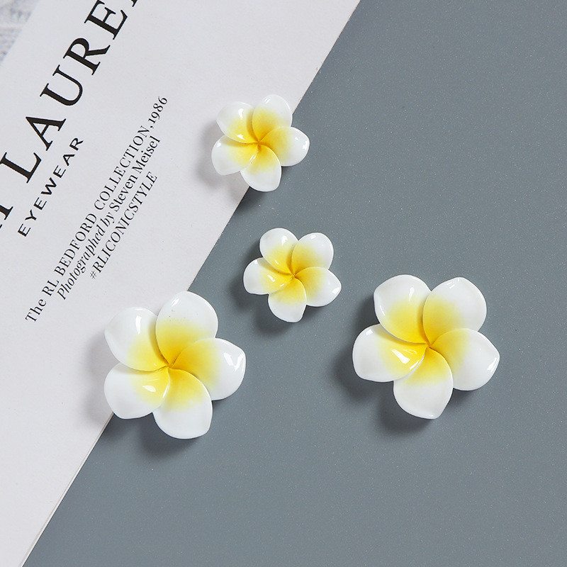 10pcs 10pcs จำลองน่ารักมีสีสันลีลาวดีปะเรซิน Bauhinia DIY กิ๊บติดผมเคสโทรศัพท์วัสดุกาวครีม