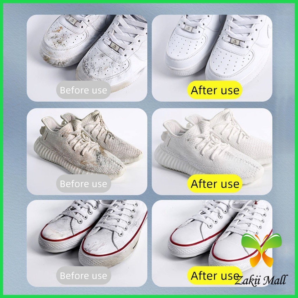Z.M. ครีมขัดรองเท้า 120g น้ำยาขัดรองเท้าขาว ไม่ต้องล้าง พร้อมฟองน้ำสำหรับขัด Shoe Cleaning Cream