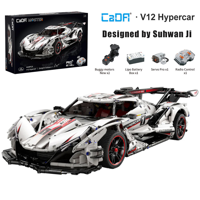 Cada อิฐ Technic 1:8 Gumpert Apollo IEV12 Htpercar C61053 (4449 ชิ้น) Building Blocks รถของเล่นของขว