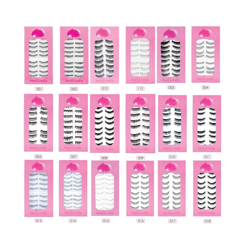 MEILINDA EYELASH (OEE478) เมลินดา ขนตาปลอม กล่องชมพู 10 คู่ x 1 ชิ้น abcmall
