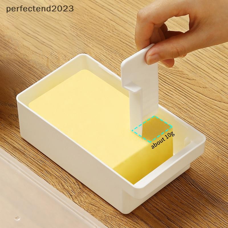 [perfectend] จานเนยพร้อมฝาปิดเนยกล่องเก็บของสดพร้อมเครื่องตัดเคาน์เตอร์กล่องเนยสําหรับตู้เย็นกล่องเก็บบ้าน [TH]