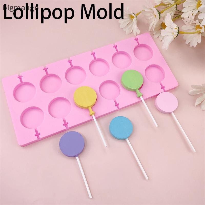 [bigmango] 1 แพ็คแม่พิมพ์อมยิ้มซิลิโคนแม่พิมพ์อมยิ้ม DIY Lollipop ช็อกโกแลตคุกกี้ขนมทําถาดแม่พิมพ์สําหรับเด็กปาร์ตี้สต็อกใหม่