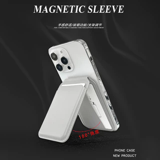 Magnetic ที่ใส่บัตร 2 in 1 ที่ใส่บัตร For iPhone ที่วางโทรศัพท์มือถืออเนกประสงค์ พกพาสะดวก จอแนวตั้งและแนวนอน มั่นคง
