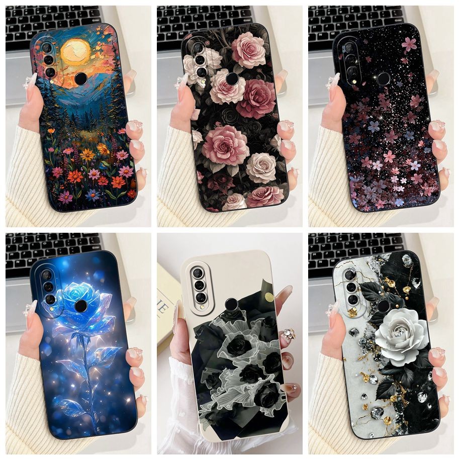 ปลอกสําหรับ Huawei Y6P 2020 กรณี MED-LX9N ART-L29 ใหม่แฟชั่นดอกไม้รูปแบบ Soft สําหรับ Huawei เพลิดเพ