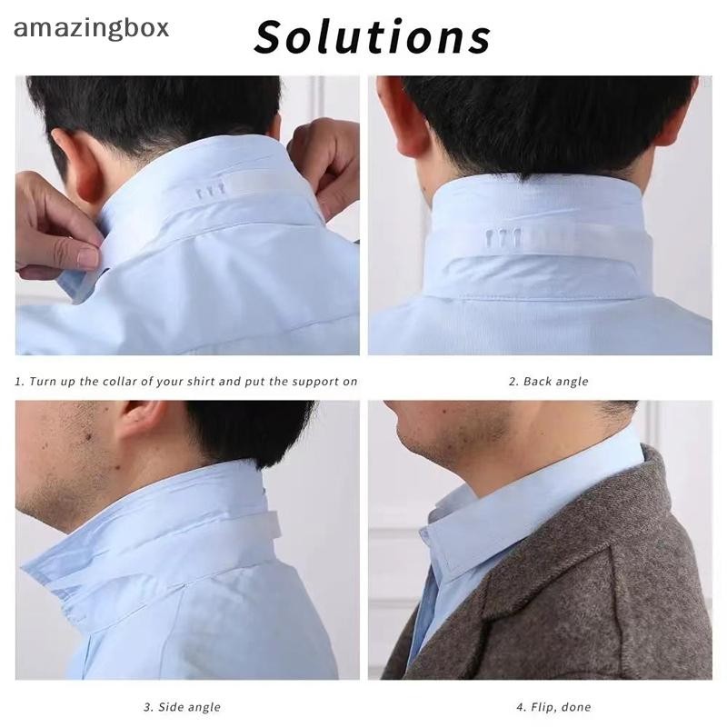 ABTH ปรับเสื้อคอปกสนับสนุนเสื้อยืดยืนปก Shaper เสื้อ Anti-roll Fixed Shaper Collar Stay Bundle ชุด Clothe อุปกรณ์เสริม Vary