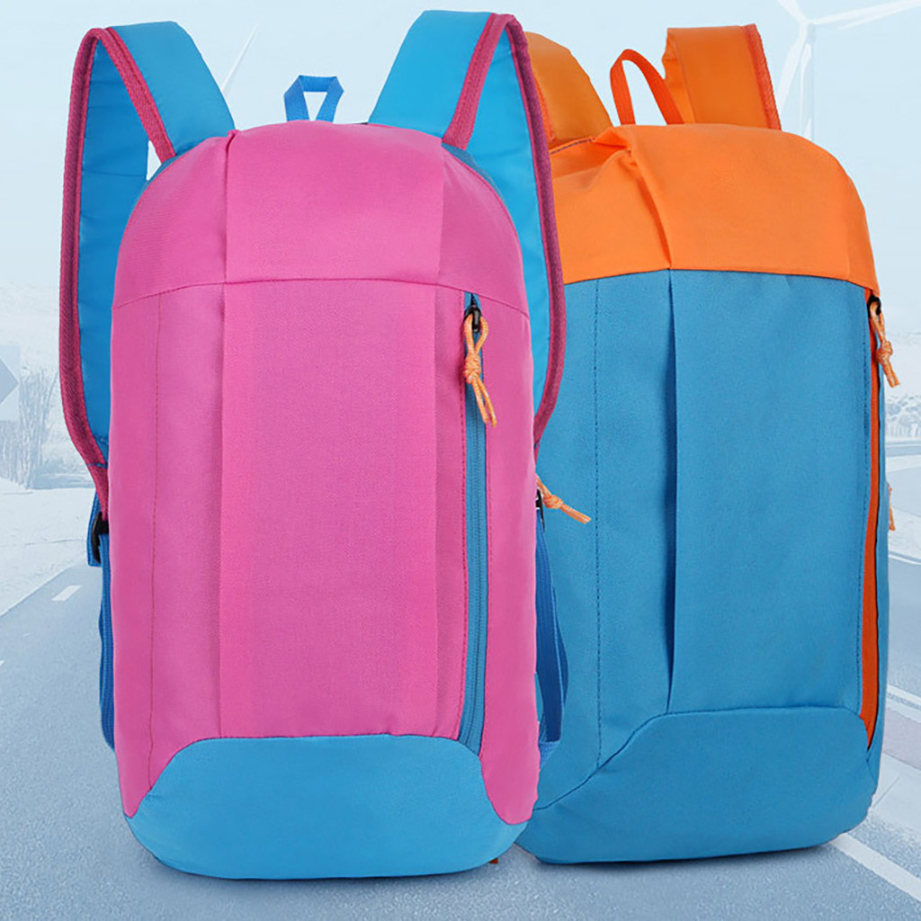 ผู้ชายผู้หญิงกลางแจ้งกระเป๋าเป้สะพายหลังซิปปิดไนลอนที่มีสีสันไหล่กระเป๋าสําหรับทุกวันฟิตเนสการฝึกอบรมวันหยุด - รูปที่ 3