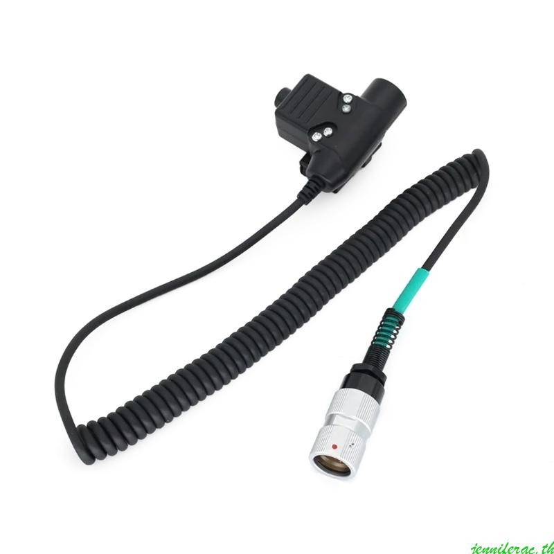 Jenniferac U94 6 Pin Plug PTT Cable ชุดหูฟังอะแดปเตอร์ PTT สําหรับวิทยุ PRC152