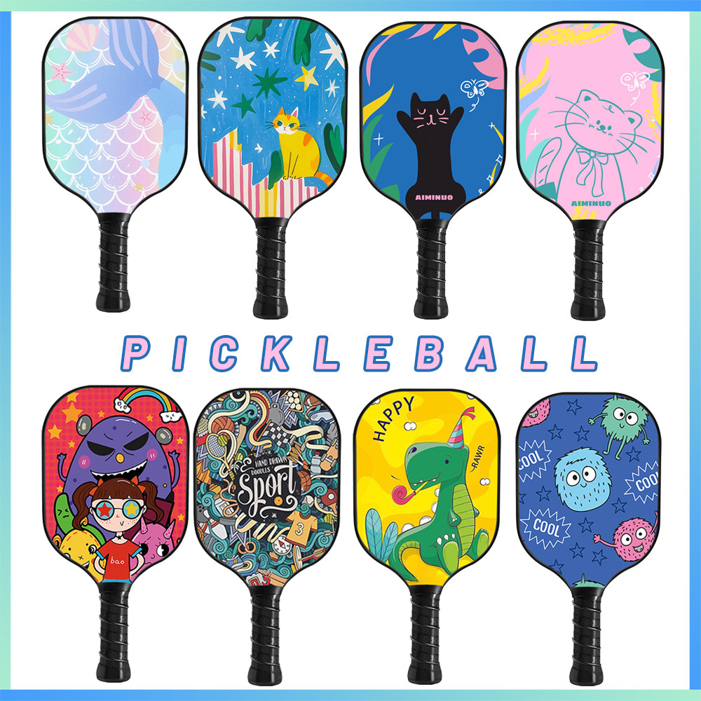 พาย Pickleball ชุดไฟเบอร์กลาสมือจับพร้อมกระเป๋า สําหรับผู้ชายผู้หญิง