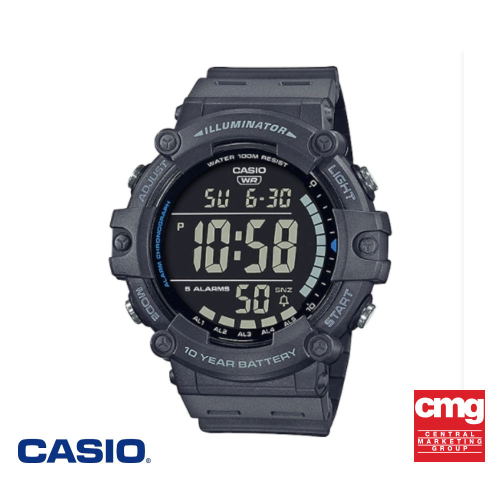 CASIO นาฬิกาข้อมือ CASIO รุ่น AE-1500WH-8BVDF วัสดุเรซิ่น สีเทา
