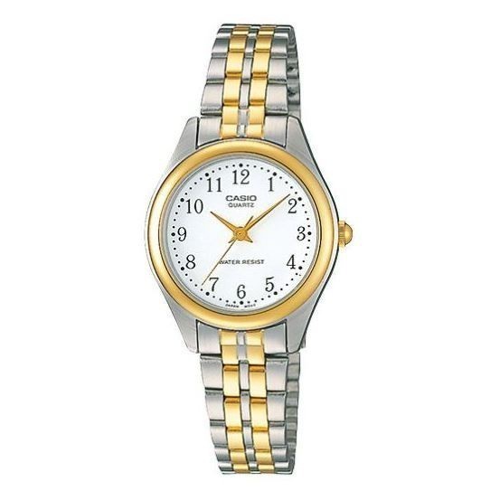 CASIO นาฬิกาข้อมือ CASIO รุ่น LTP-1129G-7BRDF วัสดุสเตนเลสสตีล สีขาว