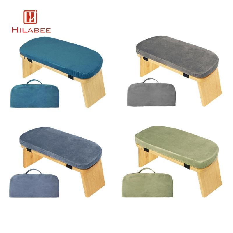 HILABEE ไม้สมาธิสตูล Comfort ทําความสะอาดง่ายกระเป๋าเดินทางโมเดิร์นเก้าอี้ Kneeler เก้าอี้สําหรับห้องในร่มกลางแจ้งห้องนั่งเล่น Home