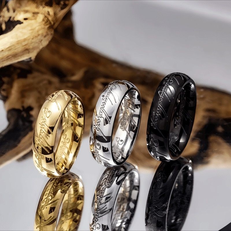 Supreme Ring, Lord of the Rings, แหวนลอร์ดออฟเดอะริง, แหวนเหล็กไทเทเนียมคลาสสิก, ไม่ซีดจาง, 5.9[1051รายการโปรด]