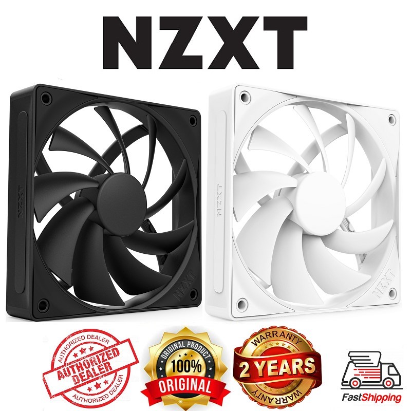 FAN (พัดลมเคส) NZXT NZXT F120 Q / F120 P Quiet Static Pressure (BLACK / WHITE)