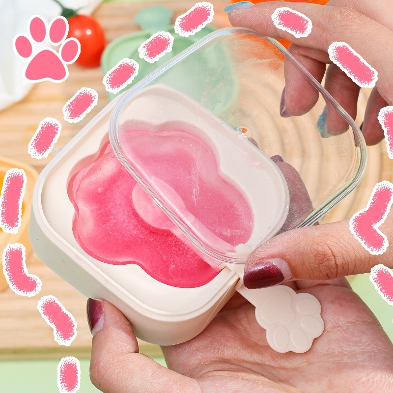 1/3 ชิ้นคุณภาพสูงทนทาน PP ซิลิโคนไอศกรีมโฮมเมด Mould Cat Claw สไตล์เด็ก Popsicle ทําแม่พิมพ์ - รูปที่ 5