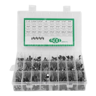 C200/C500 Capacitor Box ชุด ตัวเก็บประจุ 200ชิ้น 15ค่า / 500ชิ้น 24ค่า 200pcs/500pcs Capacitor kit 0.1uF-1000uF 16V-5...