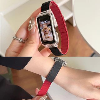 สายรัดห่วงแม่เหล็กสําหรับ Xiaomi Smart band 9 Active/Smart band 8 Active Strap อุปกรณ์เสริมสร้อยข้อมือกีฬาซิลิโคนสําหรับ Redmi band 3 2