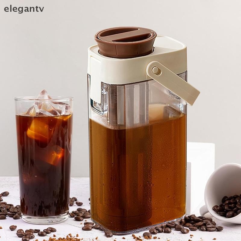 EGN ใหม่ 1L เครื่องชงกาแฟมือถือ Cold Brew กาแฟ ABS ขวดชงเย็นขนาด, ที่กรองชา Brewing กาต้มน้ํากาแฟ N