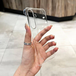 เคสโทรศัพท์โปร่งใสป้องกันกล้องบางเฉียบไร้กรอบใหม่ For Samsung A06 A55 A05 A15 A05S A12 A54 A14 A13 A54 A23 A52 4G 5G