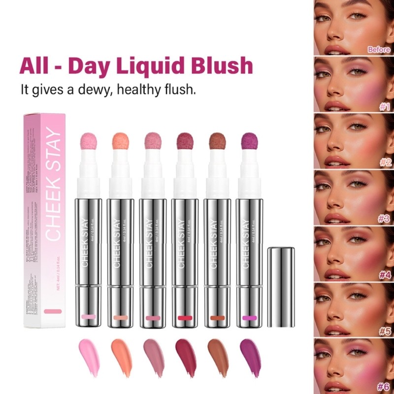 Exhila Cream Liquid Blush Makeup Liquid Cheek Tints Liquid Blush Soft Cream Blush Makeup