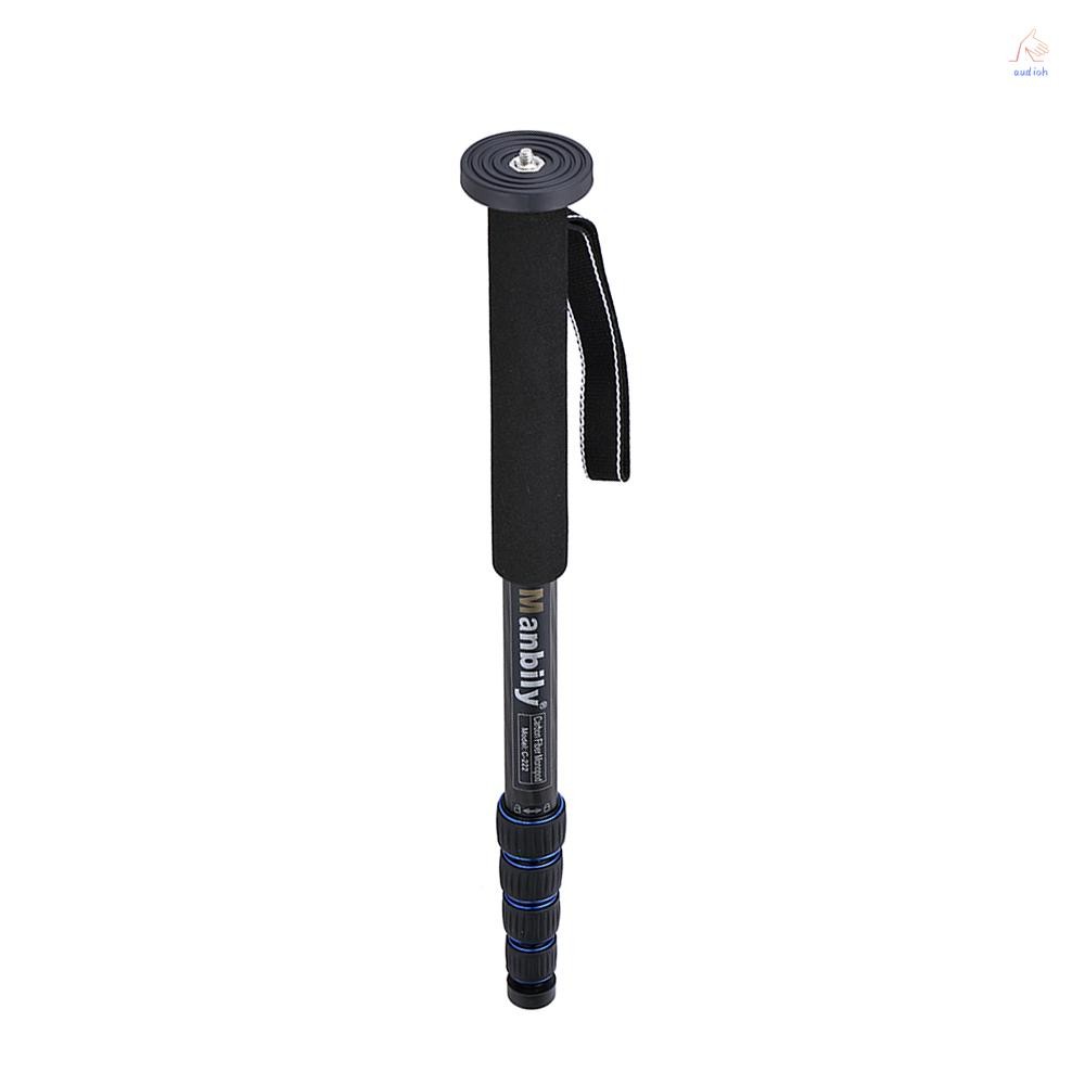 5 ส่วนTelescopicคาร์บอนไฟเบอร์น้ําหนักเบาการถ่ายภาพกล้องDSLR Monopod Unipodไม้เท้าสําหรับCanon Penta