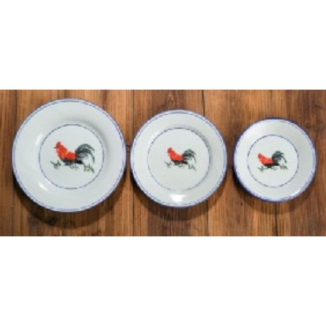 [HUANGPAI] POR.AYAM BABY RIM PLATE / PIRING 6 " 15cm*2.3CM & 7 " 17.5cm 平盘