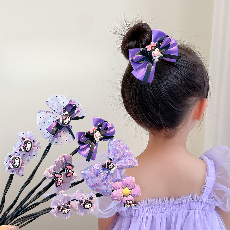 Children Ball Head Handy Tool Summer Cartoon Kuromi Hair Rod Headdress
