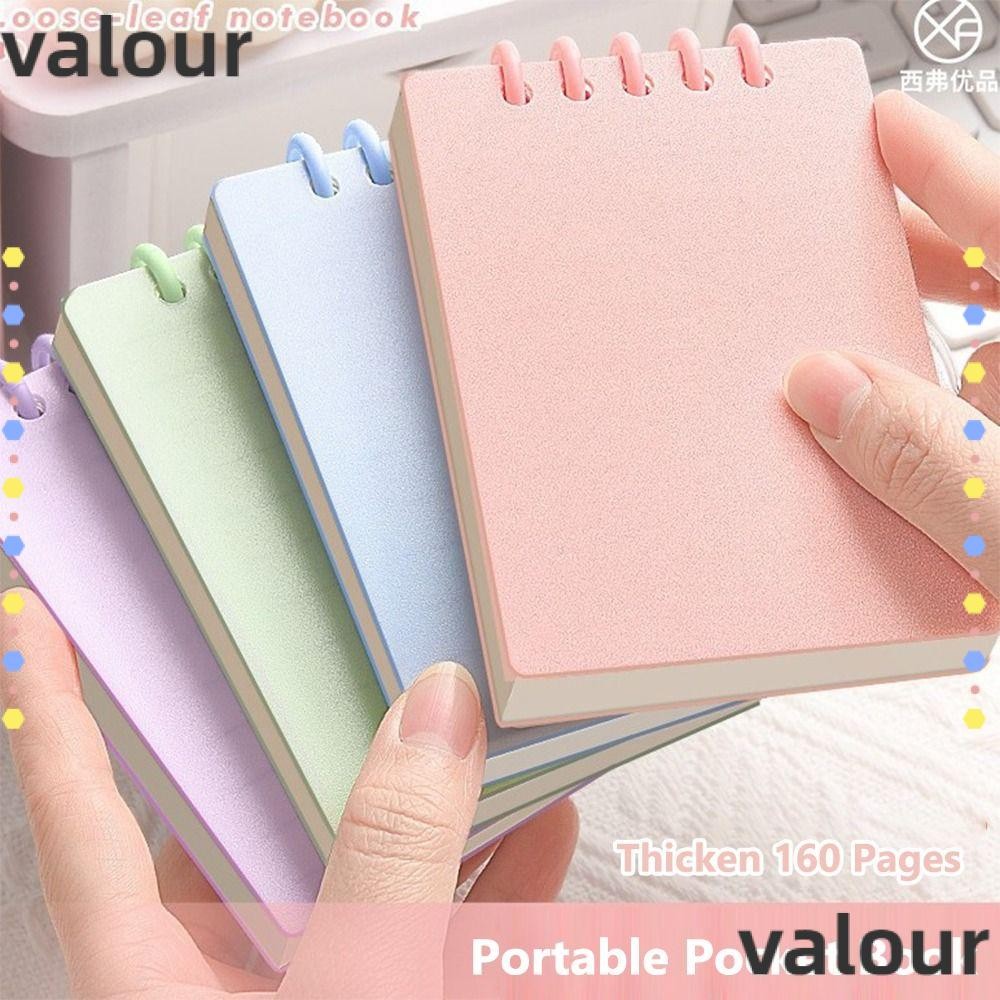 สมุดบันทึกพกพา VALOUR, สมุดบันทึกขนาดเล็ก Square 80Sheets, การ์ตูนแนวนอน Line หน้าด้านใน Loose-leaf A7 สมุดไดอารี่นักเรียน