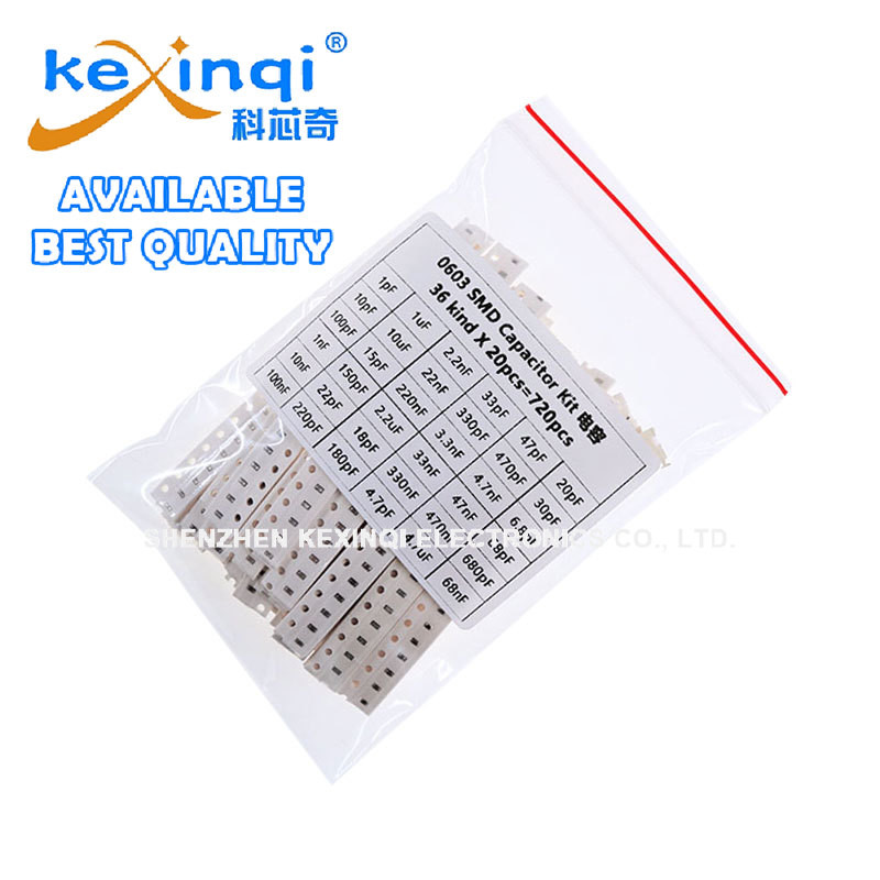 (720 ชิ้น) 0603 ตัวเก็บประจุ SMD ชุดสารพัน 36 ค่าX20PCS 1pF~10uF 4.7 6.8 10 22 33 47 100 220 470 680 pF nF uF - รูปที่ 6