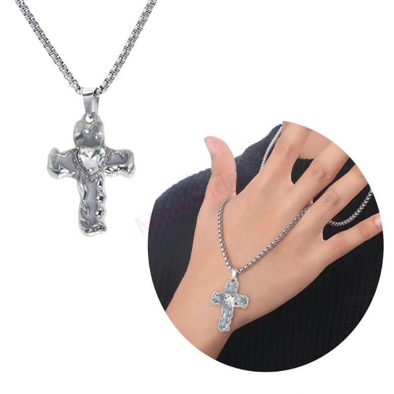 MDD Cross-shape Clavicle สร้อยคอสาวหรูหราผู้หญิง Niche สร้อยคอ