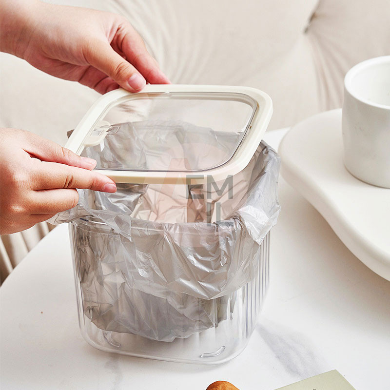 COD ถังขยะตั้งโต๊ะ กล่องใส่ของ เรียบหรูดูแพง พร้อมฝาปิด สําหรับหอพัก ห้องนั่งเล่น สํานักงาน ห้องน้ํา - รูปที่ 2