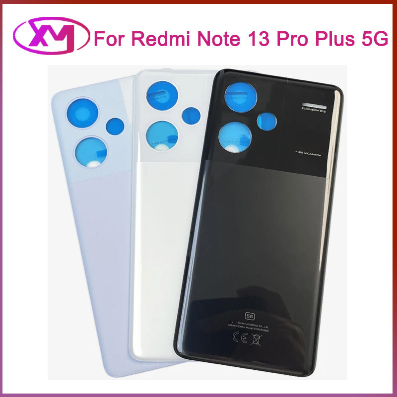 สําหรับ Xiaomi Redmi Note 13 Pro Plus 5G / 13 Pro + ฝาหลังแบตเตอรี่อะไหล่ซ่อมที่อยู่อาศัยประตู