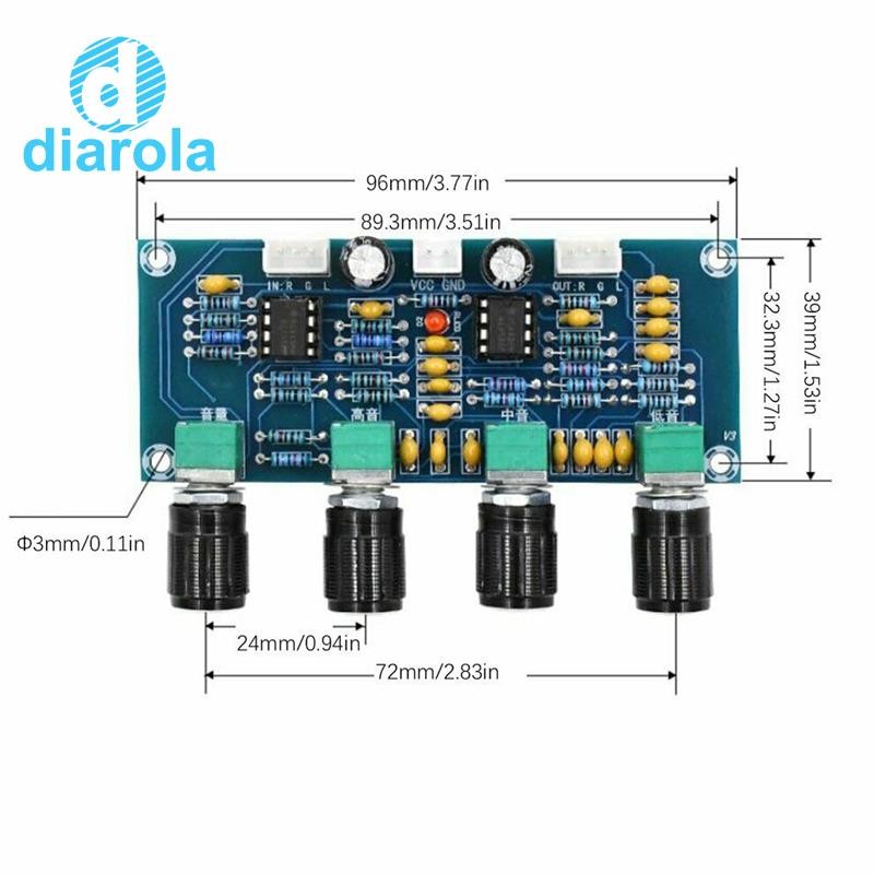 Xh-a901 NE5532 Tone Board Preamp Pre-Amp พร้อม Treble Bass Pre-Amplifier Board diarolath
