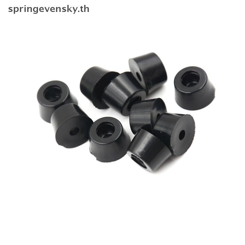 Springevensky 10 ชิ้น 17 x 10 มิลลิเมตรรอบตู้ยางสีดําเครื่องมือกรณีฟุตเท้าวงกลมใหม่