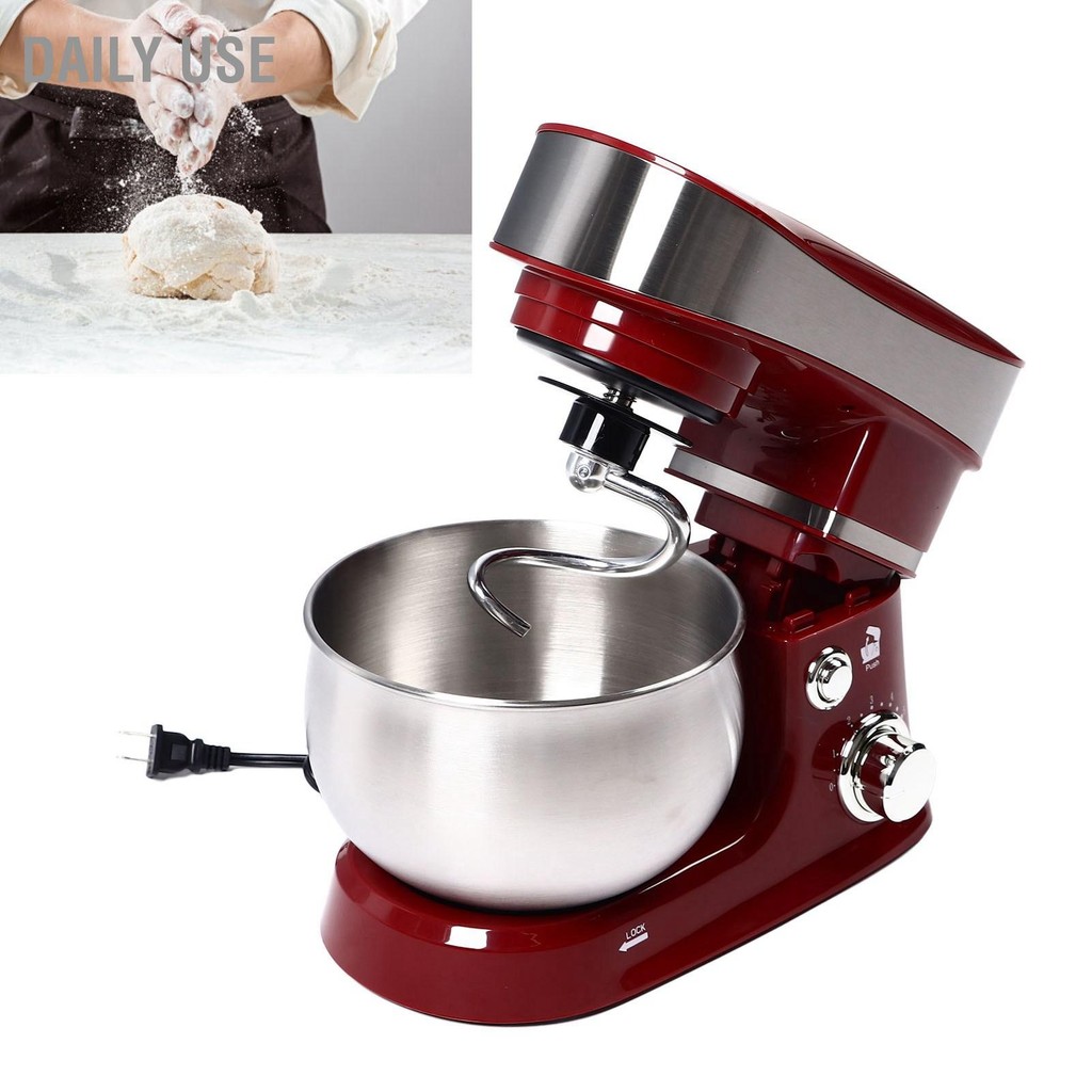 Daily Use ห้องครัวเครื่องผสมไฟฟ้า 300W 6 Speed ​​Stand Mixer Dough Hook Beater 3L ชามผสมสำหรับเบเกอร