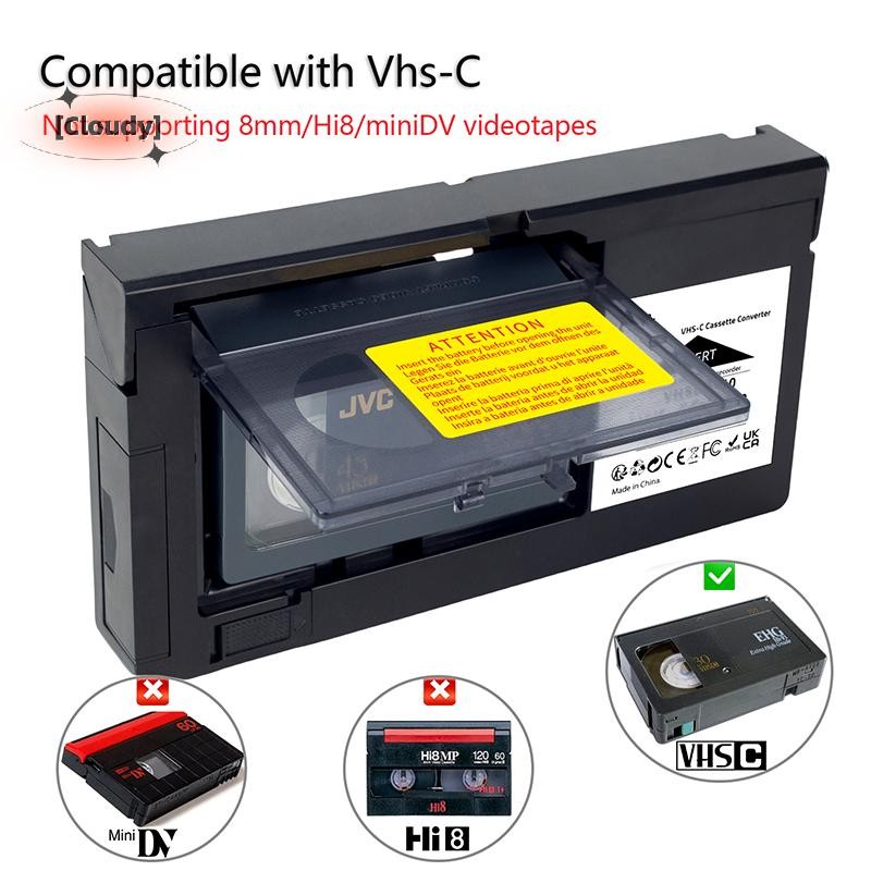 [Cloudy] สําหรับ VHS-C SVHS Camcorders Motorized VHS Cassette Adapter ไม่ใช่สําหรับ 8 มม./MiniDV/Hi8